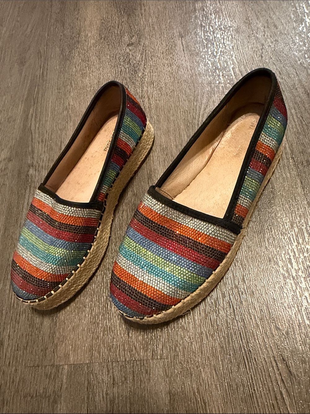 Gianni Bini Multicolor Striped Espadrilles